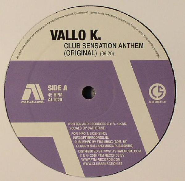 (10016) Vallo K ‎– Club Sensation Anthem