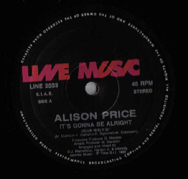 (CMD744) Alison Price – It's Gonna Be Alright