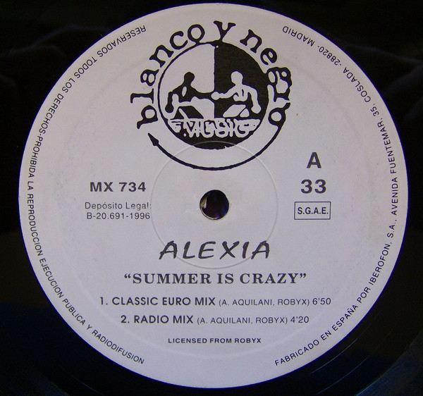 (19397) Alexia ‎– Summer Is Crazy