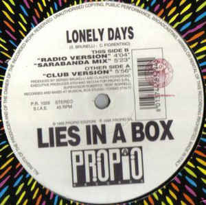 (CUB0747) Lies In A Box ‎– Lonely Days