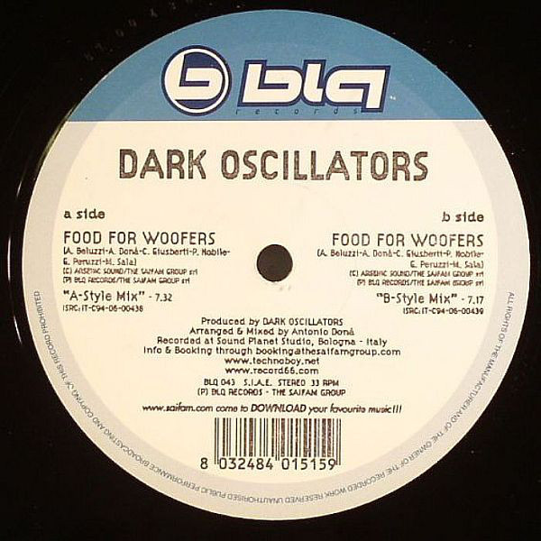 (13813) Dark Oscillators ‎– Food For Woofers