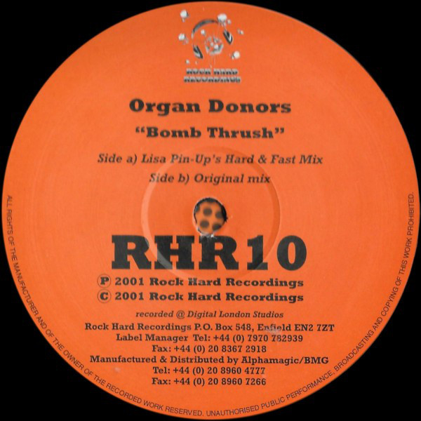 (21428) Organ Donors ‎– Bomb Thrush