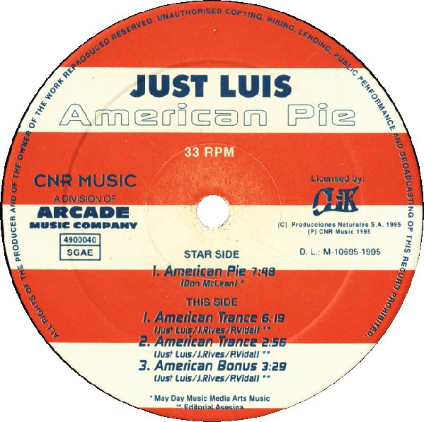 (19393) Just Luis ‎– American Pie