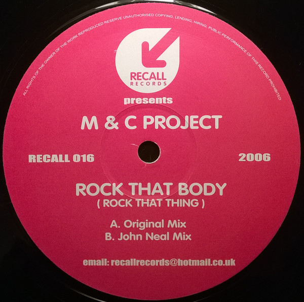 (30570) M&C Project ‎– Rock That Body (Rock That Thing)