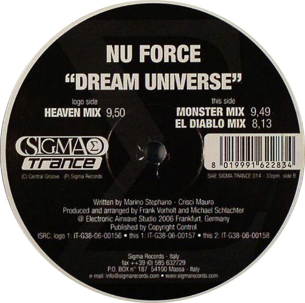(27987) Nu Force ‎– Dream Universe