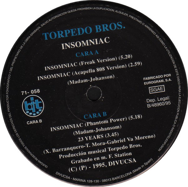(A0442) Torpedo Bros. ‎– Insomniac
