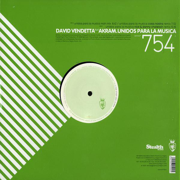 (12144) David Vendetta Feat Akram ‎– Unidos Para La Musica