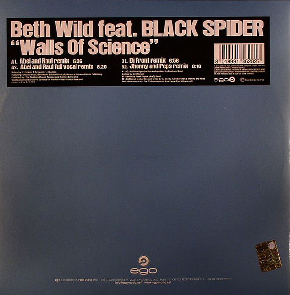 (10964B) Beth Wild Feat. Black Spider ‎– Walls Of Science