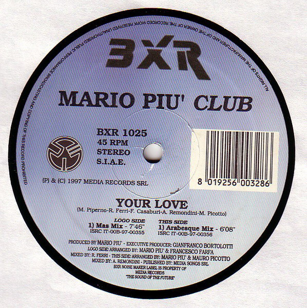 (27720) Mario Piu' Club ‎– Your Love