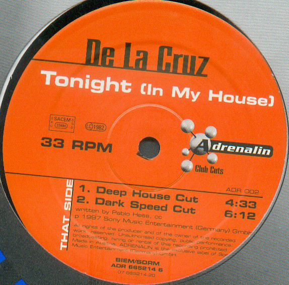 (19371) De La Cruz ‎– Tonight (In My House)