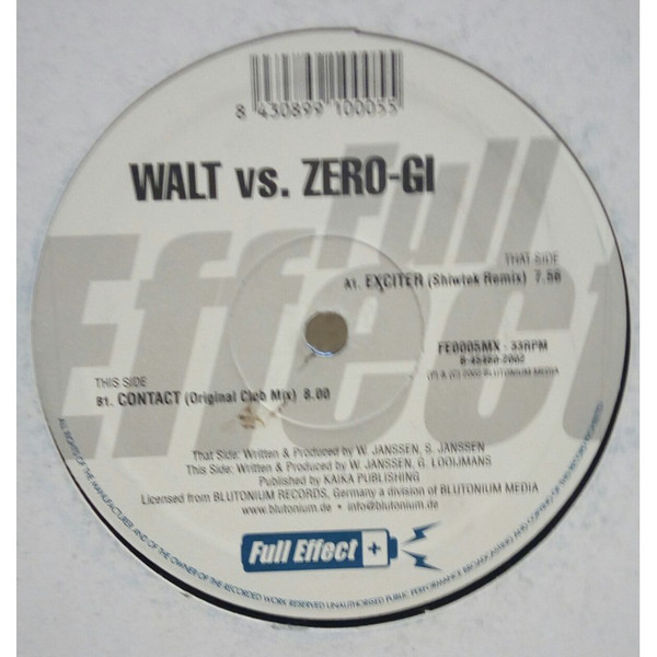 (CUB1246B) Walt vs. Zero-Gi ‎– Exciter / Contact