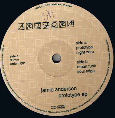 (A3096) Jamie Anderson ‎– Prototype EP