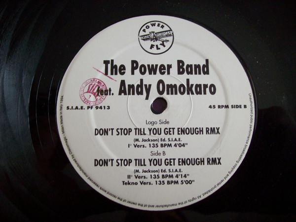 (29416) The Power Band Feat Andy Omokaro ‎– Don't Stop Till You Get Enough