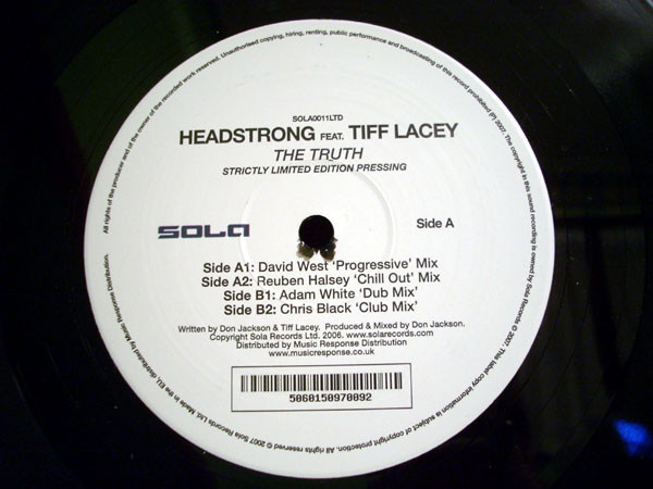 (30341) Headstrong Feat Tiff Lacey ‎– The Truth