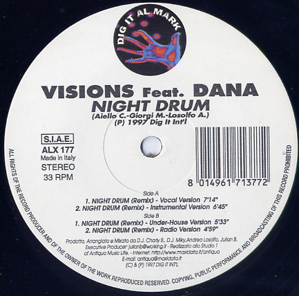 (AL016) Visions ‎– Night Drum (Remixes)