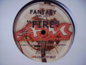 (10553) DJ Raul Soto - DJ Jaime Gimeno - DJ Alex Cervera Presents Fantasy Vol.3 Featuring Lucy ‎– Fire (VG+/GENERIC)