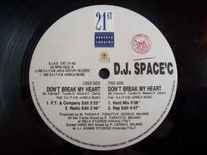 (JR1254) DJ Space'C ‎– Don't Break My Heart